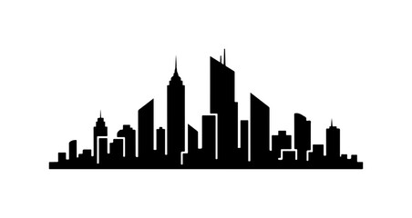 Obraz premium Modern Minimalist Skyline Vector Illustration