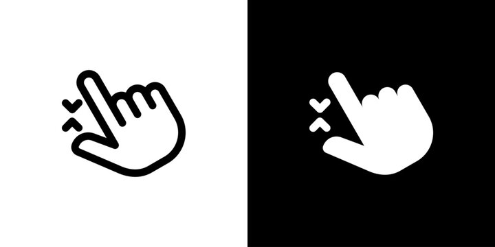 Zoom Out icon concept with flat Black White Background. Vector illustration.