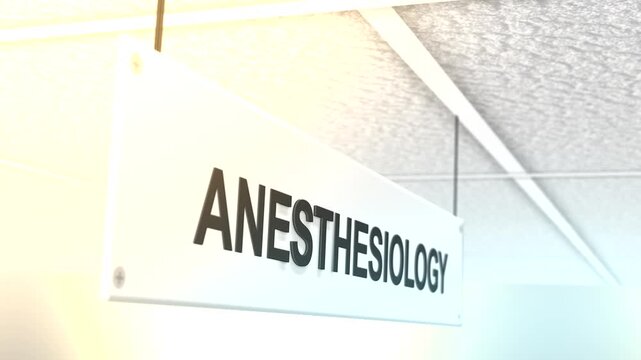 Cinematic Hospital Sign Filler Shot Series - Anesthesiology