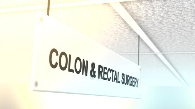 Cinematic Hospital Sign Filler Shot Series - Colon and Rectal Surgery