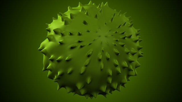 Bitter gourd vegetable seeds anatomy. 3d render