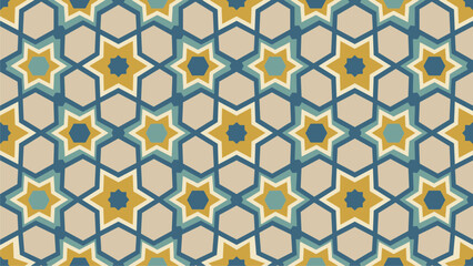 Seamless Geometric Islamic Pattern Background for Decor & Design