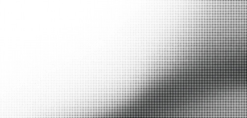 Diagonal halftone dot gradient corner effect for minimalist creative graphic design layout