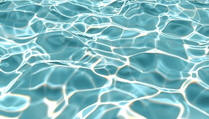 Obraz premium Surface Ripples and Refractions of Clear Blue Water Reflecting Light