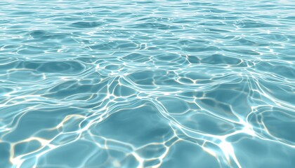Obraz premium Serene Ripples of Bright Sunlight Reflecting on the Surface of Crystal Clear Blue Water Creating a Mesmerizing and Peaceful Aquatic Scene