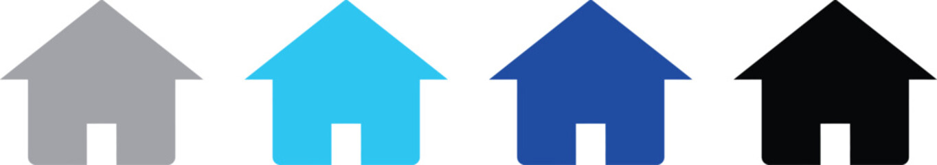 Simple modern house icon for real estate or home design