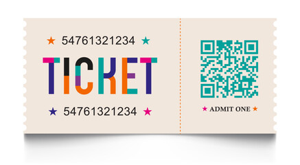Vintage ticket. Retro ticket design template. Tickets for cinema  circus  carnival  festival  etc. Vector illustration © Tetiana