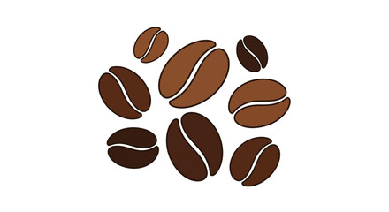 Obraz premium Assorted Coffee Beans in Various Shades of Brown.