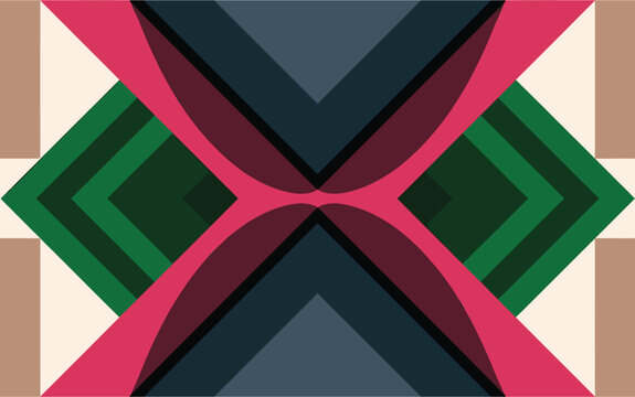 Modern geometric background with a unique logo design and a stylish red pattern
