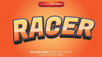 3d text effect racer theme © Ardhy