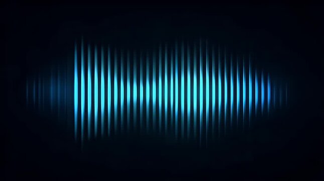 Futuristic Music Equalizer Bars in Blue Cyan Gradient
