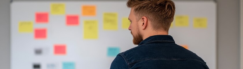 Obraz premium Bearded man portrait close up shot capturing detailed facial features and expression.
