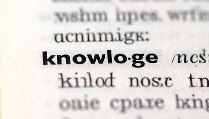 Dictionary definition of the word knowledge highlighted.