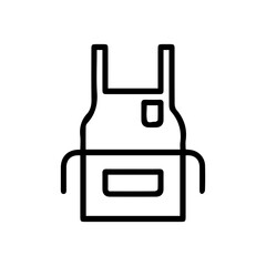 Obraz premium Apron Icon Black Outline