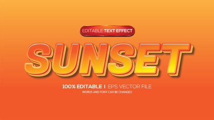 3d text effect sunset theme © Ardhy