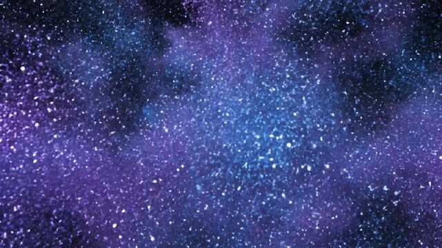 Bright blue light particles explode outwards on a dark background