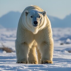polar bear in the snow