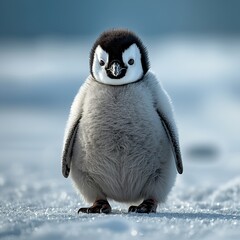 penguin on snow