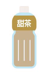 甜茶のペットボトル飲料のイラスト
