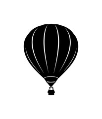 Obraz premium Black Hot Air Balloon Vector Illustration