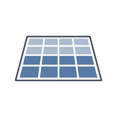 Solar Panel Array Icon for Renewable Energy.
