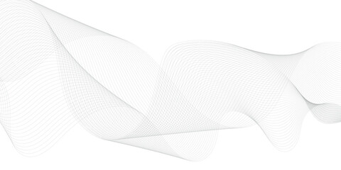 Stylized line art background. Vector illustration. Wave with lines created using blend tool. Curved wavy line, smooth stripe. © Just Choice