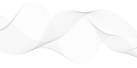 Abstract colorful wave element for design. Digital frequency track equalizer. Stylized line art background. Vector illustration. Wave with lines created using blend tool. Curved wavy line, smooth stri © Just Choice