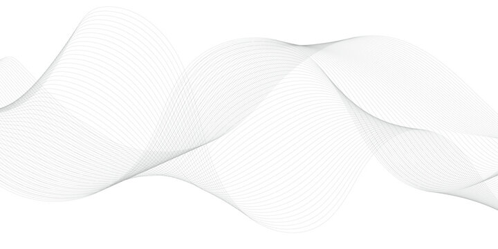 Abstract colorful wave element for design. Digital frequency track equalizer. Stylized line art background. Vector illustration. Wave with lines created using blend tool. Curved wavy line, smooth stri