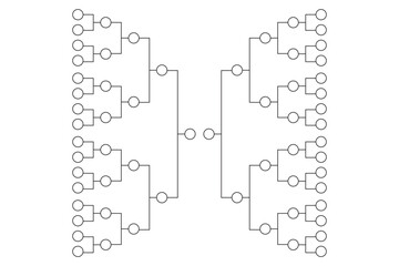 bracket game tournament vector template illustration 32 team