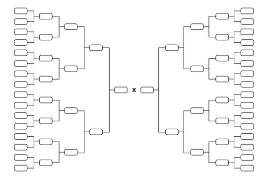 bracket game tournament vector template illustration 32 team