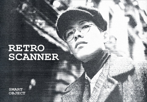 Vintage Portrait Retro Scanner Photo Effect