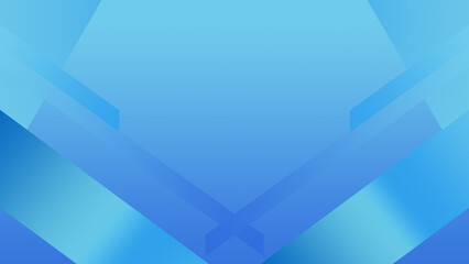 Fototapeta premium Futuristic Blue Angled Shapes Abstract Art