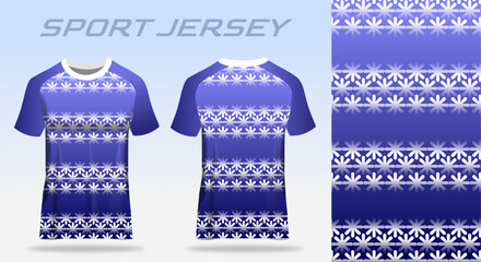 Sports jersey design in blue and white star pattern for running, racing, padel, and pickleball, ready for sublimation printing and custom athletic uniform production.