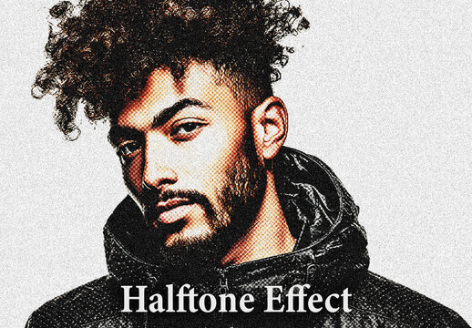 Vibrant Halftone Print Photo Effect