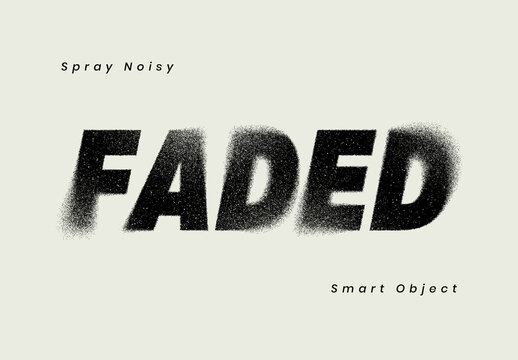 Grainy Spray Fade Noisy Text Effect