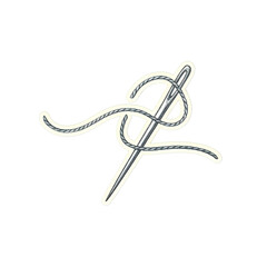 Cute Knitted Fabric Icon With Details