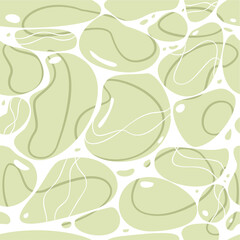 Modern green abstract wave shapes pattern