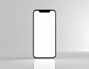 A blank smart phone with an empty mobile display stands as a clean vector illustration for business advertising and technology communication on a digital billboard frame