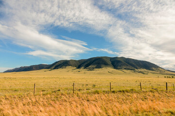 Isolated Mountain Rising from a Wide High Plains Landscape