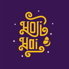 Holi Hai Festival Banner Social post and print, holi title and template. holly poster and flyer.
