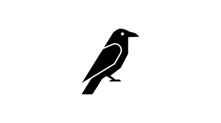 Obraz premium vector illustration of a crow