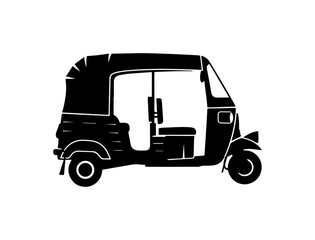 Black Vector Auto Rickshaw Icon