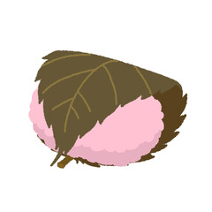 桜餅のイラスト
