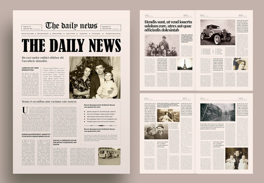 Classic Professional Newspaper Layout Template