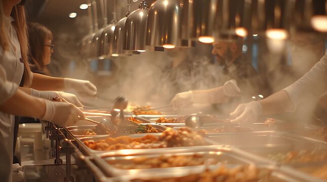Catering Service Buffet Food Preparation.