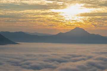 sunrise over the mountains