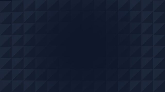 Corporate Navy Blue Triangle Pattern Background with Empty Center for Logo 4K Loop