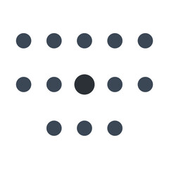 ページネーションのドットアイコン 位置表示の丸ボタン UIパーツ
