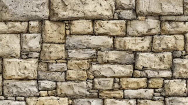 Seamless stone wall pattern, Seamless pattern of textured stone wall