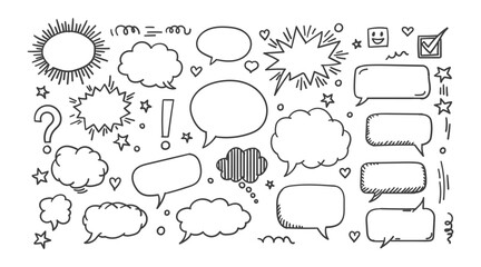 Obraz premium Collection of various speech bubbles and chat icons